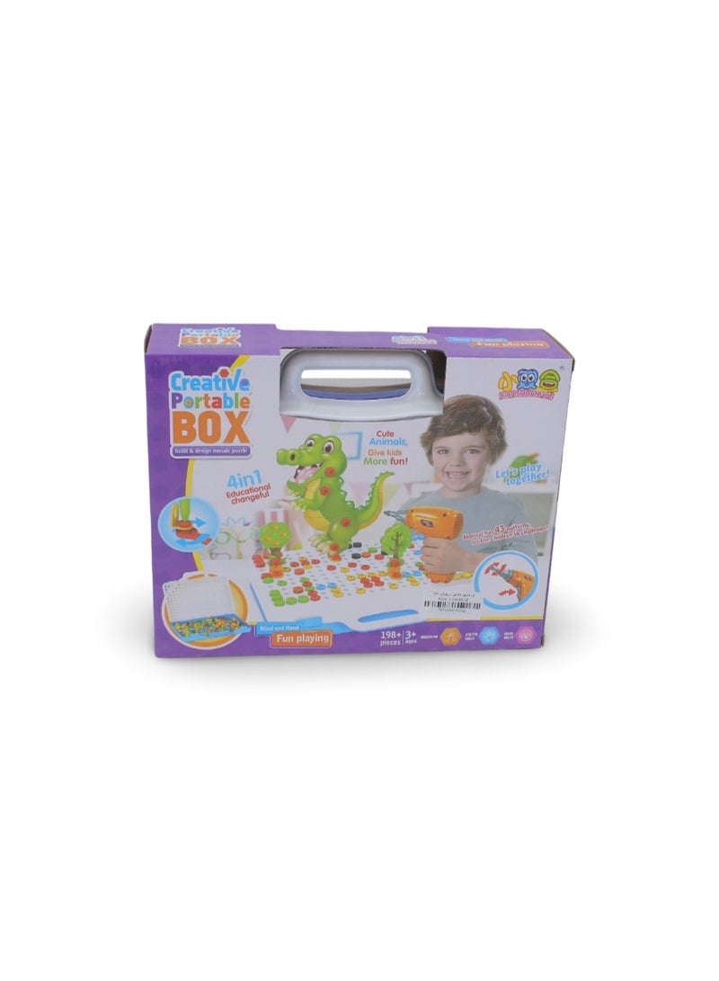 Creative Portable Box Animals Building Block Set – 198 Pcs - Image 2